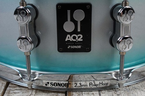 Sonor AQ2 Maple Snare Drum 6 x 14 Snare Drum Aqua Silver Burst - Picture 3 of 9