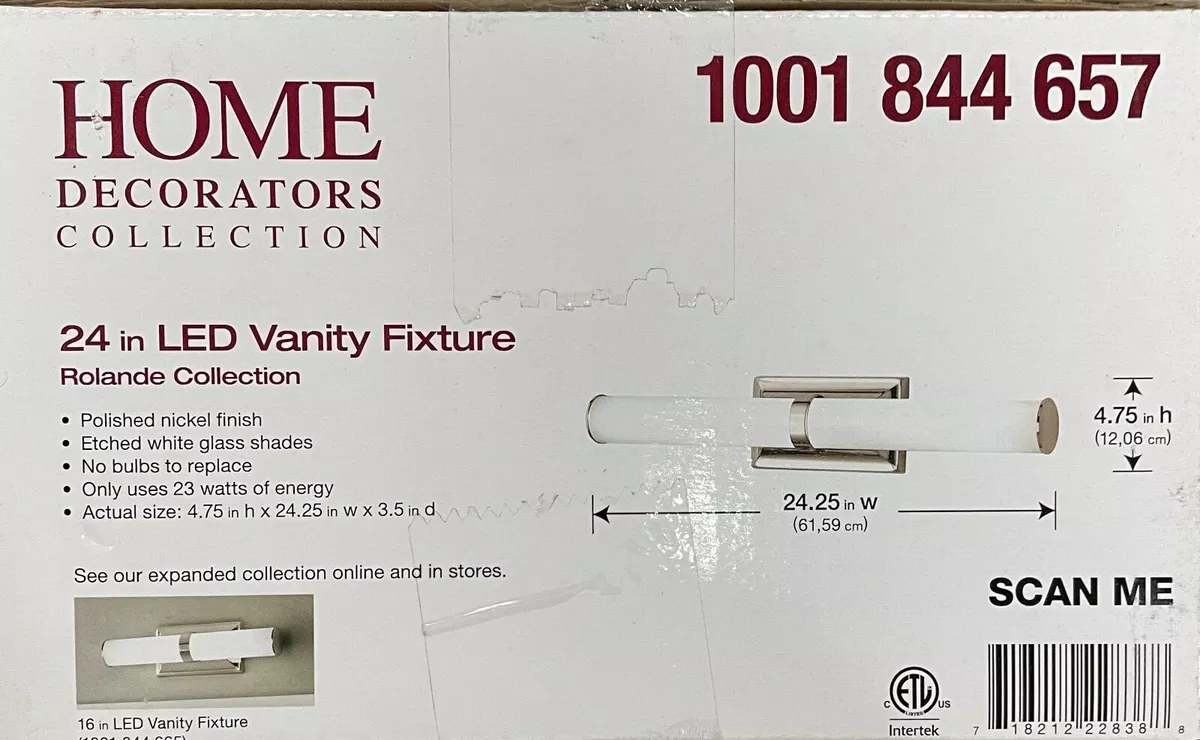 Home Decorators Rolande 100 Watt Equivalent Polished Nickel LED
