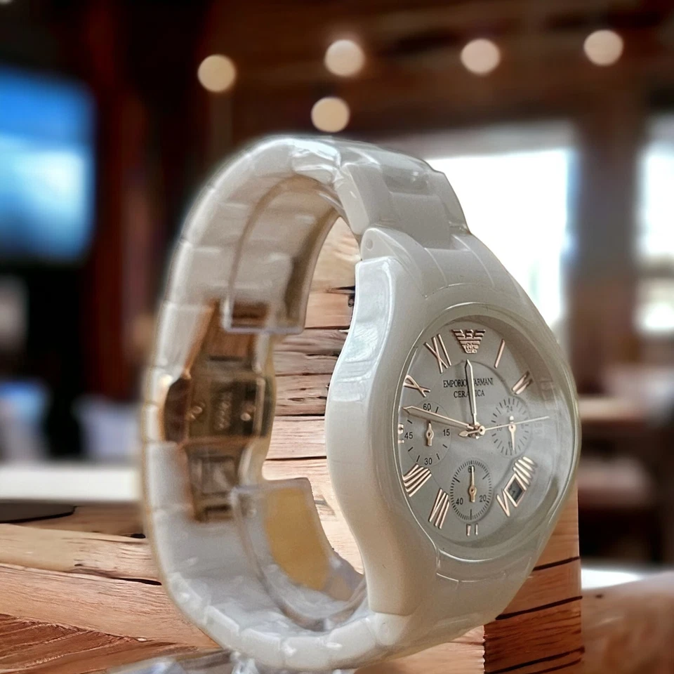 Reloj Emporio Armani AR1417 Damas Cerámica Cronógrafo Foto 4 de 4