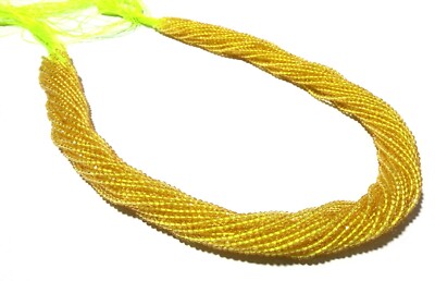   Lemon Topaz  Round Rondelle Faceted 2-2.5mm Gemstone Beads 13''Inch 5 Strands