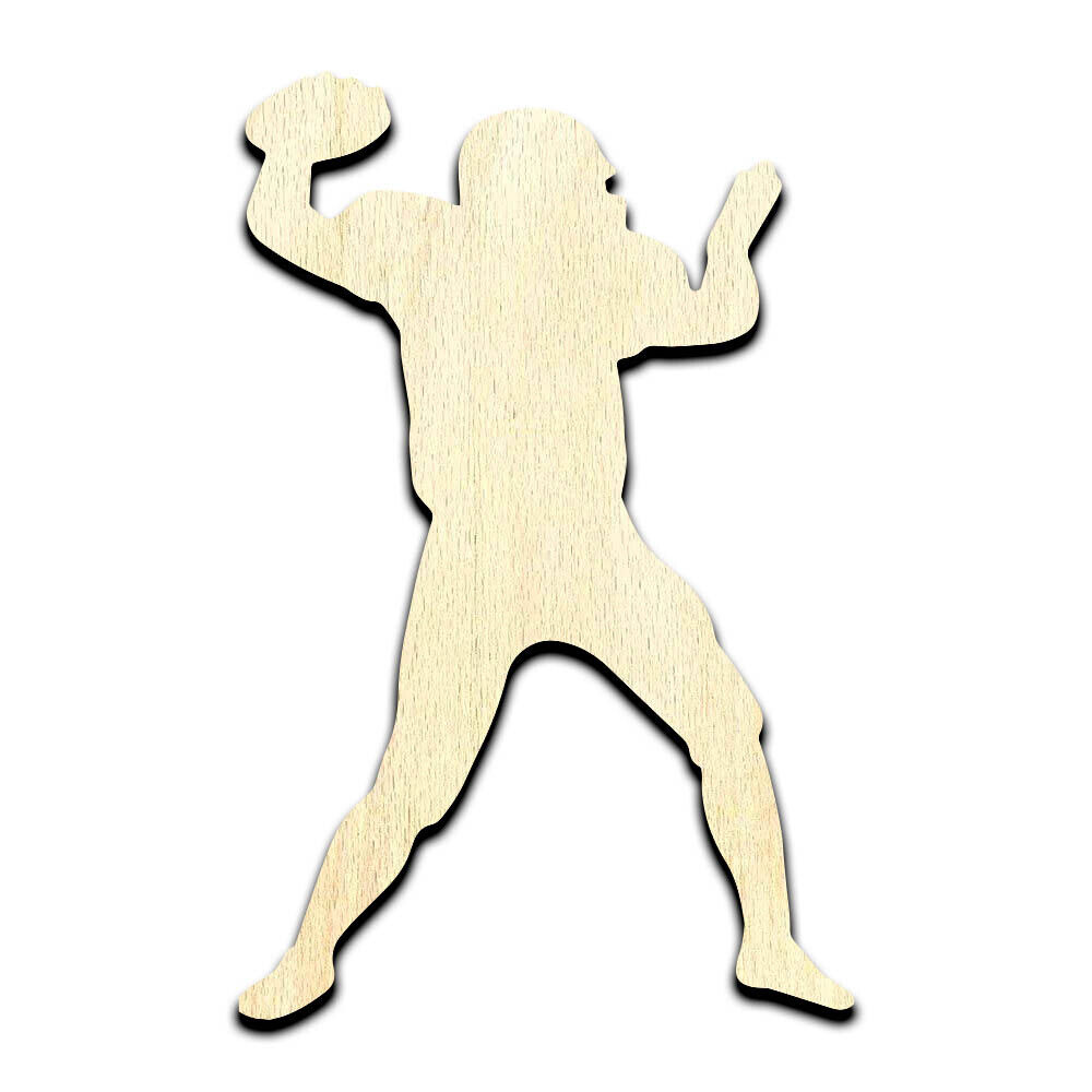 Finally popular brand Football Player #6 Cut Out Unfinished Popular Craft Wood Supply Shape