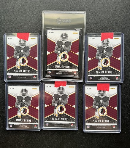 2017 Panini XR Football Samaje Perine Rookie Triple Swatch Auto 6 Card Lot 1/1 - Picture 2 of 2
