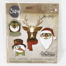 Sizzix Thinlits Tim Holtz COOL YULE Cutting Dies Santa Claus Christmas 663089