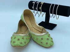 Punjabi Jutti Indian Khussa Flat Shoes  Women's Mojari US Size 7 FREE SHIPPING