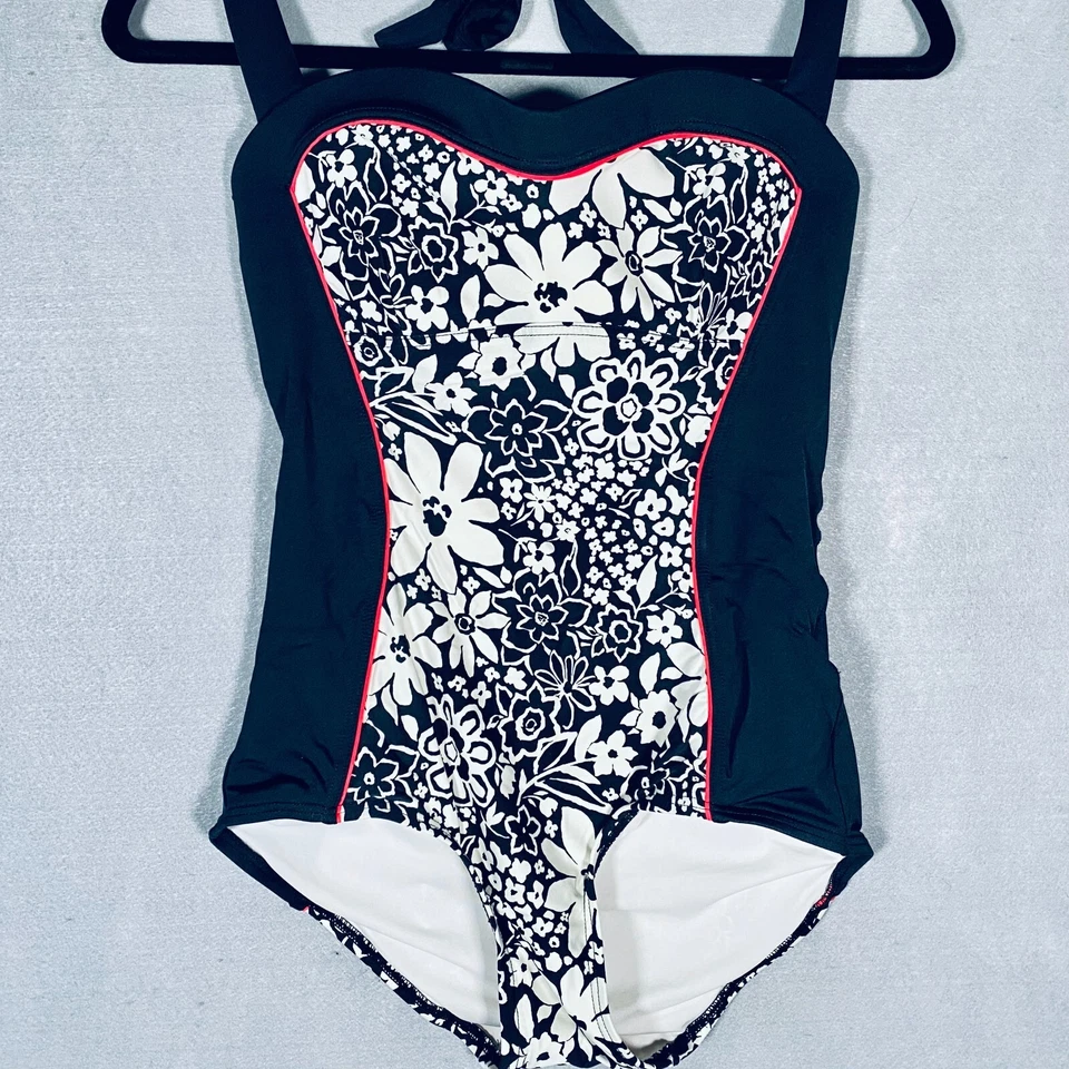 Купальник женский Kate Spade S синий цветочный цельный с бретелью через шею - Изображение 2 из 4