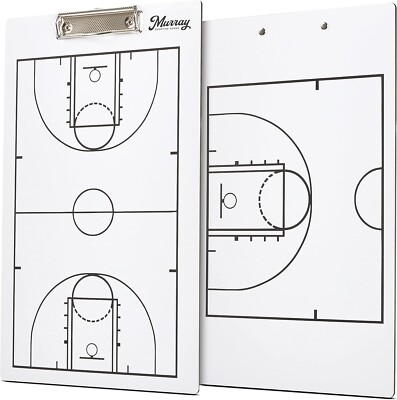 Murray Sporting Goods Dry-Erase Double Sided Basketball Marker Board Clipboard