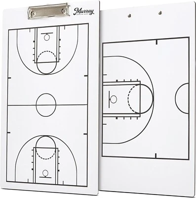 Murray Sporting Goods Dry-Erase Double Sided Basketball Marker Board Clipboard