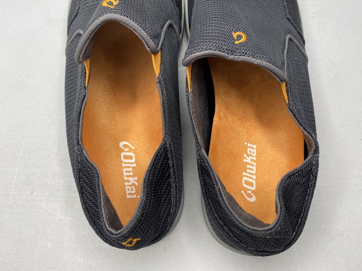 OluKai Nohea Mesh 10188-4242 Black Grey Textile Slip-On Shoe Mens 8.5 Olukai Mens Nohea Mesh 10188-4242 Low Top Round Toe Gray  main image 3