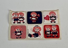 VTG 1974 RAGGEDY ANN ANDY HALLMARK STICKERS SELF ADHESIVE SEALS BOBS-MERRIL