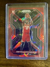 2020-21 Panini Prizm Onyeka Okongwu #260 (RC) Red Cracked Ice