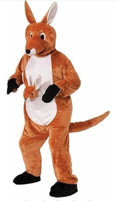 Plush Kangaroo Mascot Costume Animal Character Outfit Adult