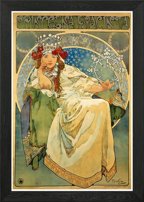 Alphonse Mucha Jugendstil gerahmtes Wandbild Poster Leinwanddruck Bild