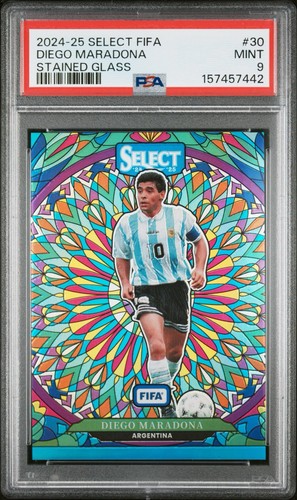 2024-25 Panini Select Fifa - Stained Glass Diego Maradona #30 UP