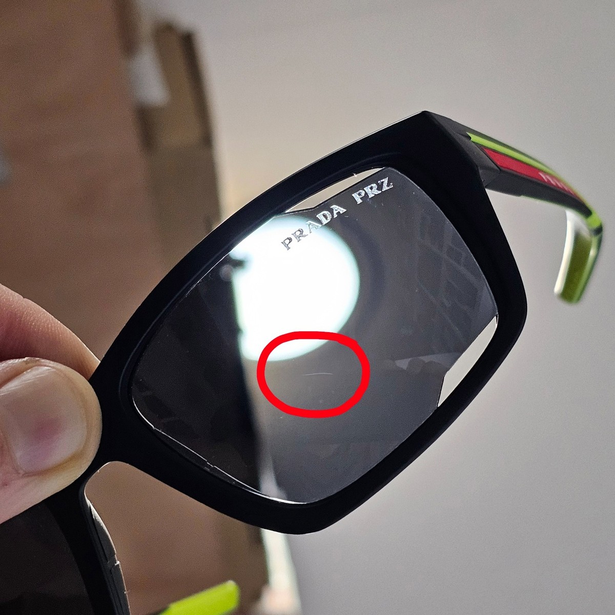 Prada Sunglasses Polarized Black Dark Red Green PS04YS SPS 04Y 17G