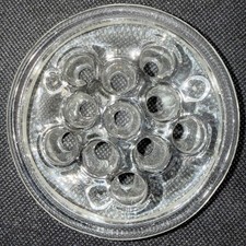 Vintage Round 11 Hole Glass Flower Frog Floral Arrangements Holder 3-1/2 Inch
