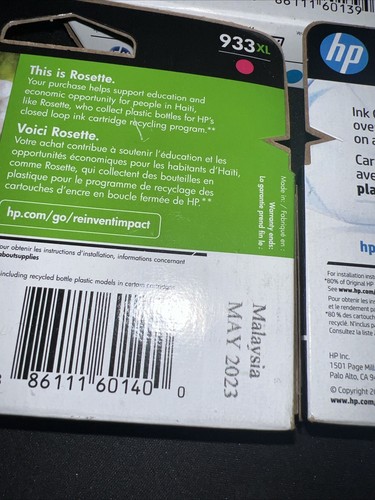3 Pack HP Genuine Ink Cartridge 933 XL Magenta Yellow Cyan EXP: 2022+2023+2025 - Picture 3 of 5
