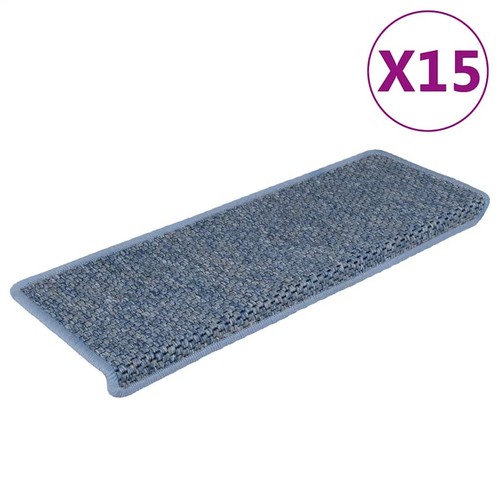 Self-adhesive Stair Mats Stair Treads Protector Rug Sisal-Look 15 pcs vidaXL - Picture 3 of 36