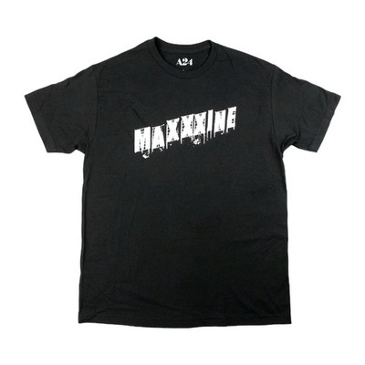 A24 Maxxxine Movie Promo T-Shirt Men's Large Black Mia Goth X Pearl Horror Tee