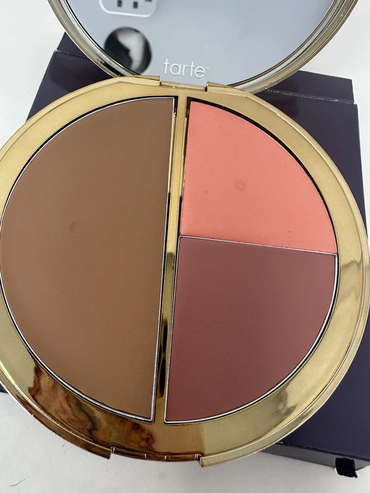 TARTE PARK AVE PRINCESS CREAM CHEEK PALETTE Fair to Light Contour Peachy Pink - Image 3 of 4