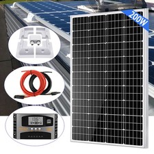 200W 12V Mono Solar Panel Kit with RV Brackets for Motorhomes Camper Van Boat