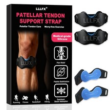 2 Pack Patellar Tendon Support Straps, Adjustable Non-slip Patellar Band, Distri