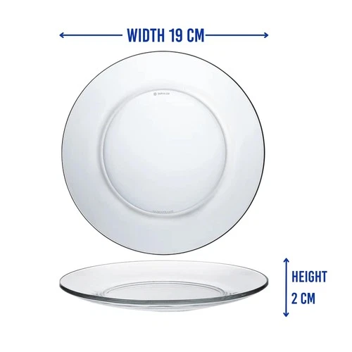Duralex Made In France Lys 7 1/2 Inch Clear Dessert Plate, Set of 6