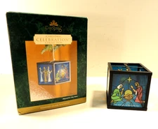 Dayspring Stained Glass Nativity Christmas Ornament