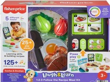Fisher Price Laugh Learn 123 Follow Recipe Meal Kit 30 Piece Cooking Set