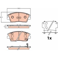 TRW GDB2197 Bremsbelagsatz FüR Hyundai KIA Tucson Sportage TL TLE QL QLE