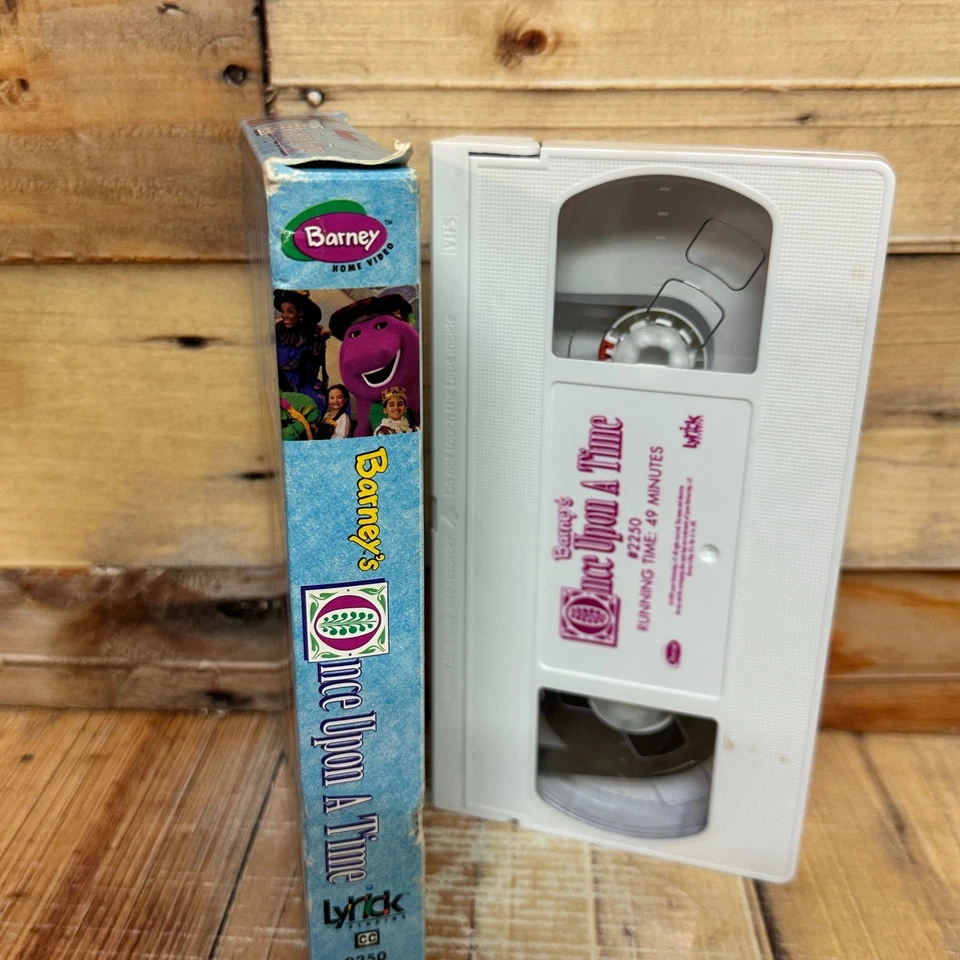 Barney Once Upon A Time VHS Used Classic Collection Kids Family Purple Dino - Image 3 of 4