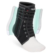 Large Lace up Ankle Brace with Metal Plastic Side Stabilizers for Sprain