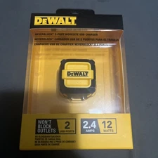 Dewalt DXMA1310849 2 Port Worksite USB PD Charger Black/Yellow + USB-C Port