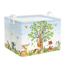 Forest Life Tree Baskets Rectangular, Kids Basket,Waterproof Foldable Canvas ...