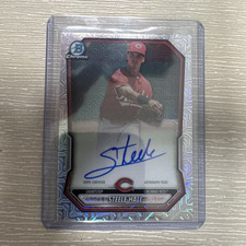 Bowman 2025 Bowman Draft Chrome Prospect Auto Steele Hall Reds #BDC-20