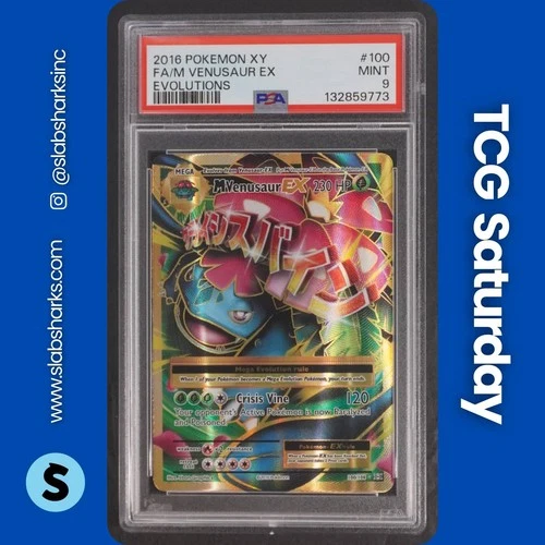 2016 POKEMON XY EVOLUTIONS #100/108 MVENUSAUR EX FULL ART ULTRA RARE PSA 9