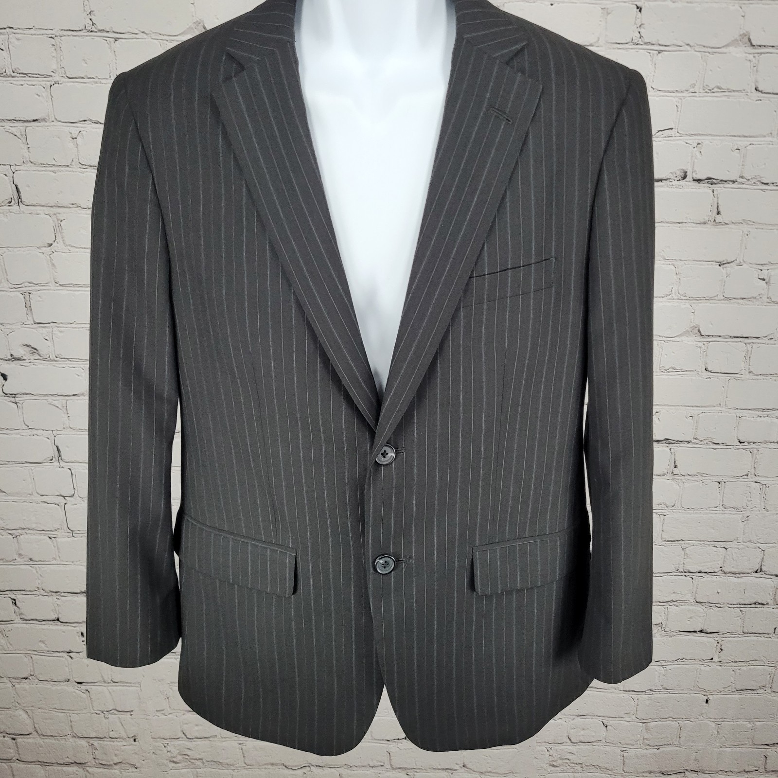 FILA Blazer sportivo Savile Row Co antracite gessato Bromley doppia ventilazione taglia 38S