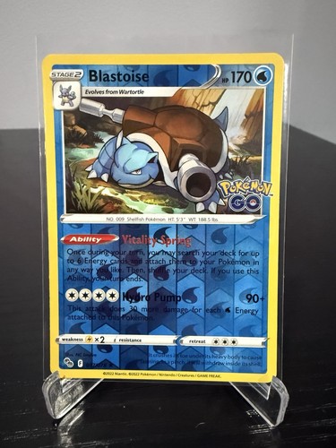 Blastoise 017/078 Rare Pokemon GO Pokemon Reverse Holo Near Mint