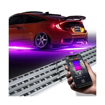 OPT7 Aura Pro Underglow LED Lights Kit for Car with APP & Remote Control, RGB...