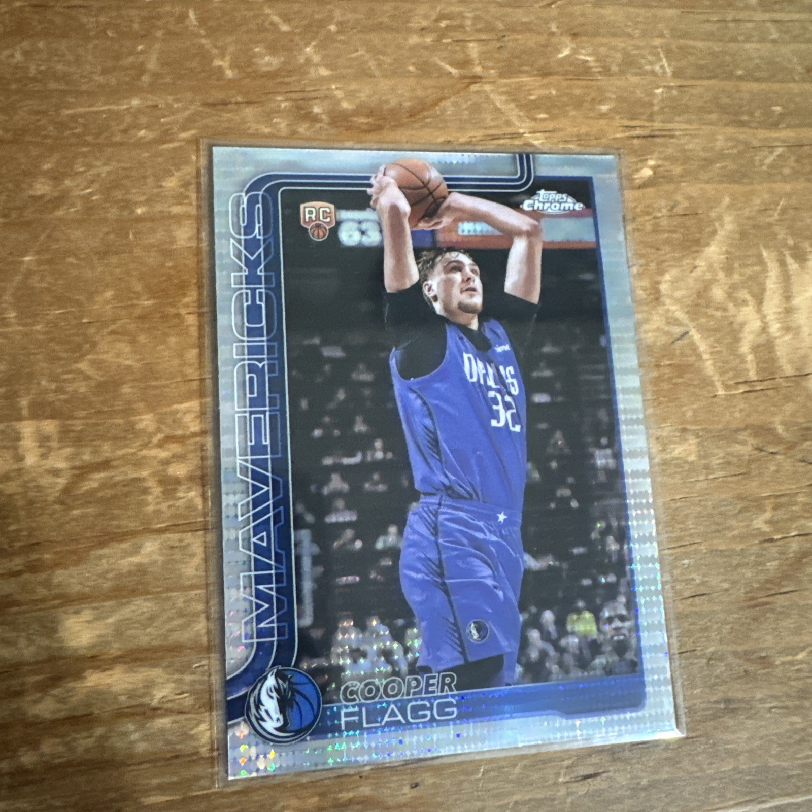 2025-26 Topps Chrome COOPER FLAGG #251 Pulsar Refractor RC Mavericks Rookie