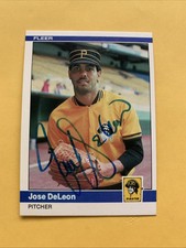 Jose DeLeon SIGNED 1984 Fleer #248, Pittsburgh Pirates, AUTOGRAPHED