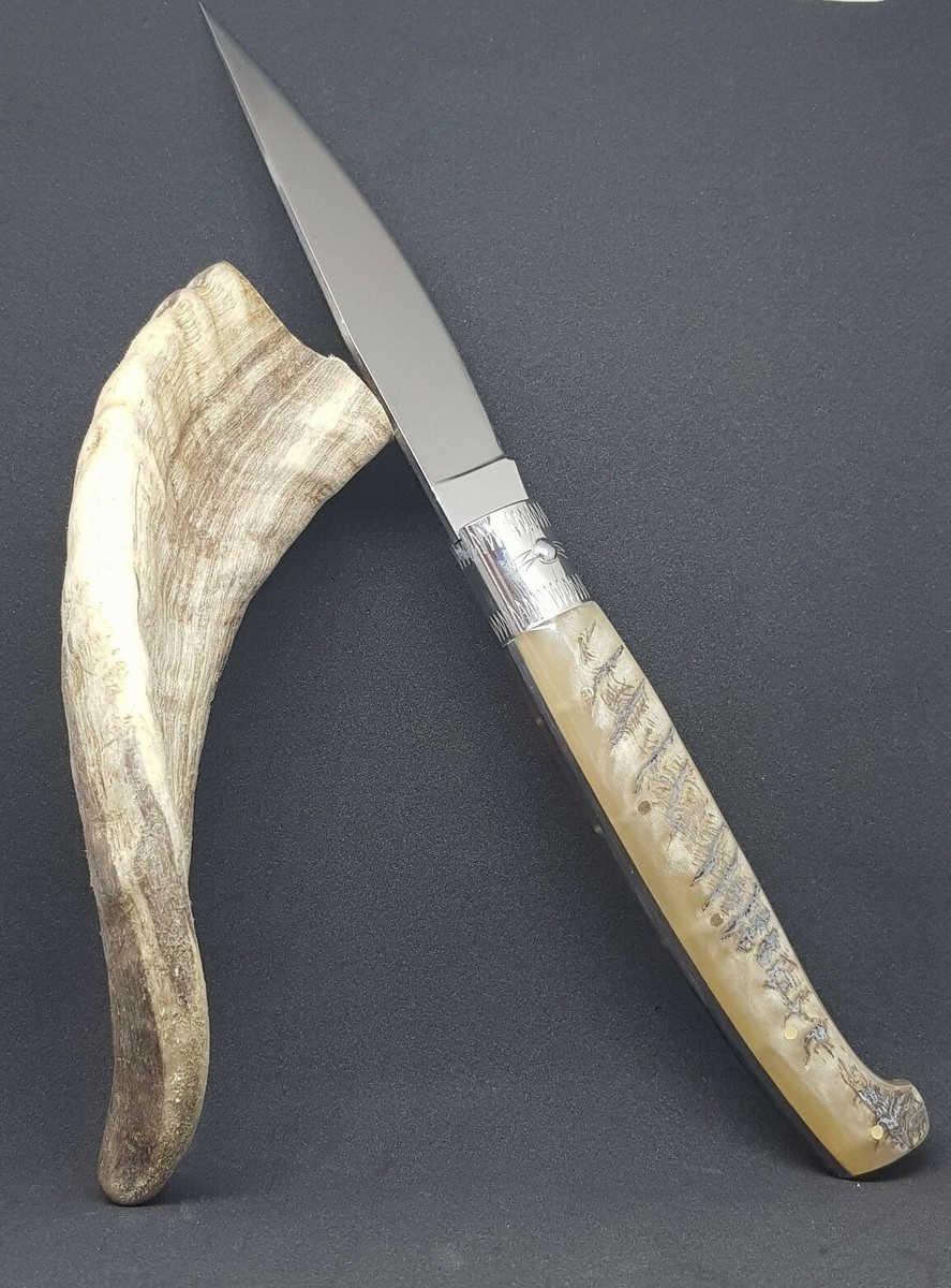 Coltello Sardo Artigianale PATTADA | Manico In Corno Sardo | Lama Forata Con Simbolo Sardegna | Fatto A Mano Is Lunas | Coltello Da Collezione - 6
