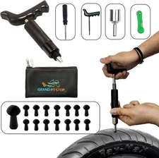 GRAND PITSTOP 20 Pcs Tubeless Tire Puncture Repair Kit with Mushroom Plug