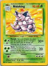 Nidoking 11/102 Holo Rare Base Set Unlimited Pokemon Moderately Played on eBay