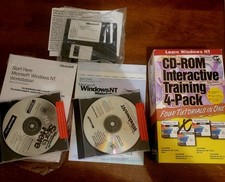 Microsoft Windows NT 4.0 3.51 Workstation 3.5 CD Floppy Setup Disks Training LOT