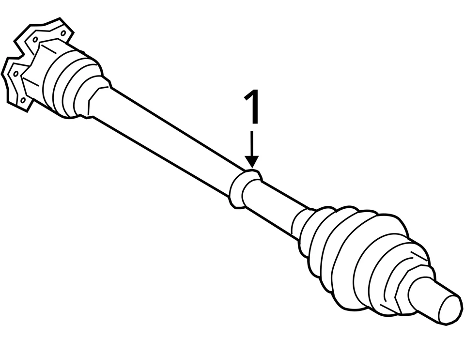 Axle Shaft VIN Fp 7th And 8th Digit Front 2.0L Turbo Fits 13-17 AUDI Q5 1592423 - Image 4 of 4