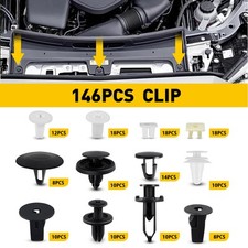 146PCS For Fender Toyota Door Hood Bumper Trim Clip Retainer Fastener Assortment