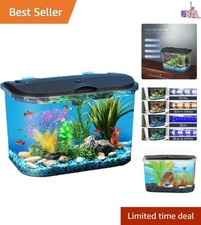 5-Gallon Aquarium Kit with LED Lighting and Power Filter, Ideal for a Variety...