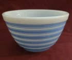 VINTAGE Pyrex 401 Blue Stripe Ring Mixing Bowl Glass 1 1/2 Pt USA