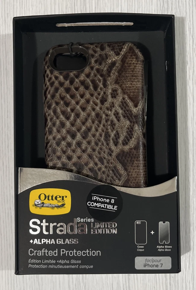Funda Serie OtterBox Strada y Vidrio Alfa para iPhone SE 8/7 Madera Marrón Serpiente Foto 3 de 3