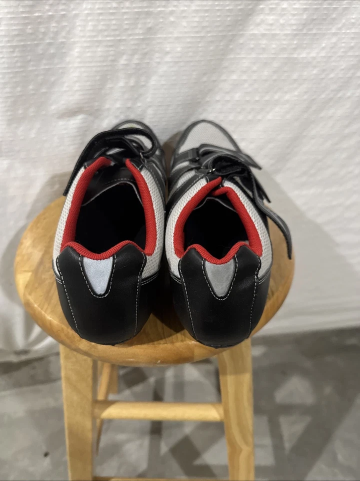 Zapatos de ciclismo Venzo MX negros/rojos/grises para hombre talla 10,5 EE. UU./UE 45 NUEVOS CON ETIQUETAS Foto 4 de 4